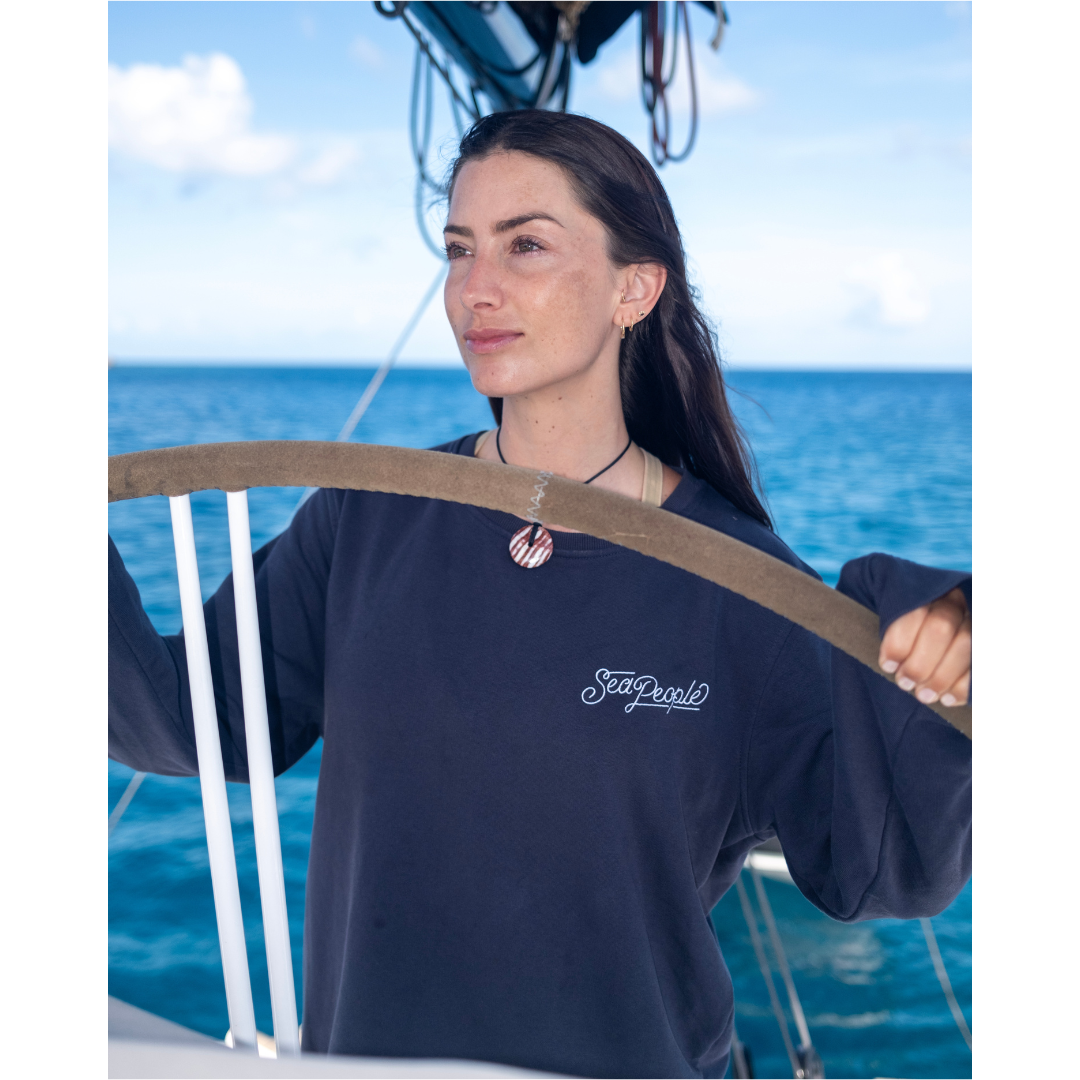 SeaPeople Classic Embroidered Crewneck Sweatshirt